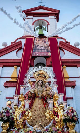 Imagen de la Virgen de la Granada venerada en la parroquia de San Isidro